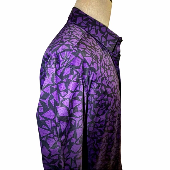 Versace Collection Geometric Cotton Shirt | 17” / 43 | Italian Statement - Picture 8 of 15